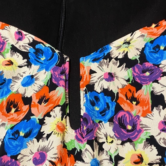 Zara Sultry Bodycon Multicolor Floral Long Sleeve Dress Small - Picture 6 of 9